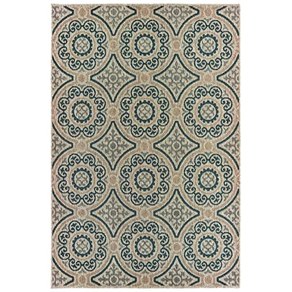 Oriental Weavers 7 ft. 10 in. x 10 ft. Latitude Rectangular Area Rug Grey L609X3240305ST - main